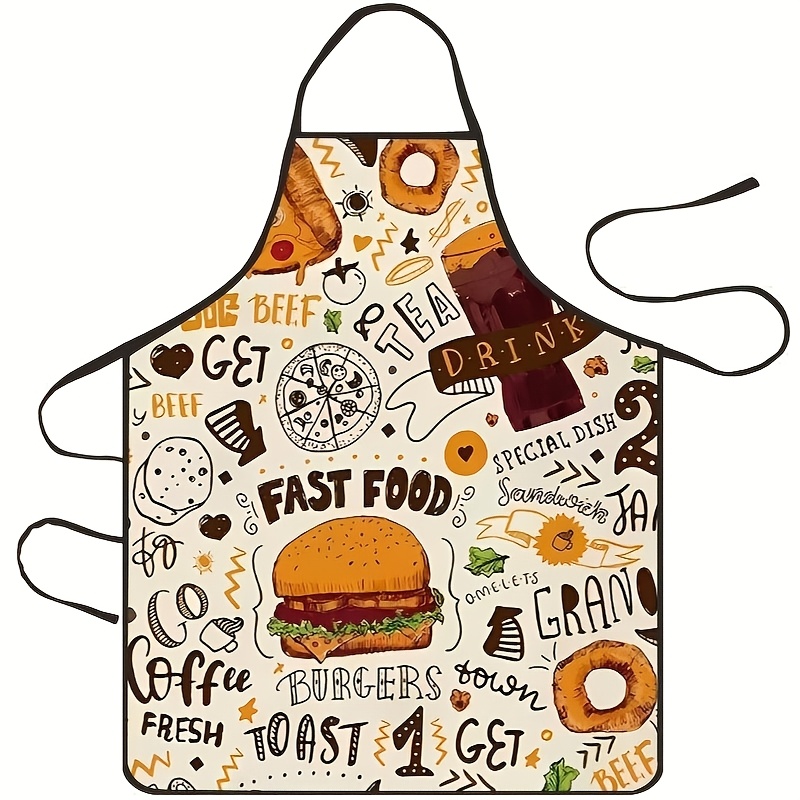 Home Cooking Fast Foods - Avental de Cozinha Temático de Fast
