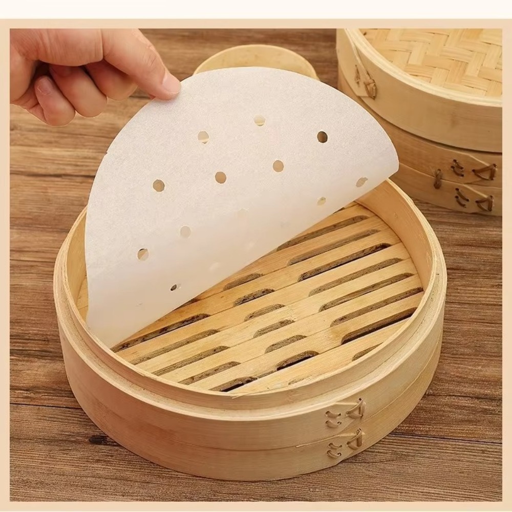 Steamer Bamboo Set - 50 pçs durável 4/6/8/10in papéis de