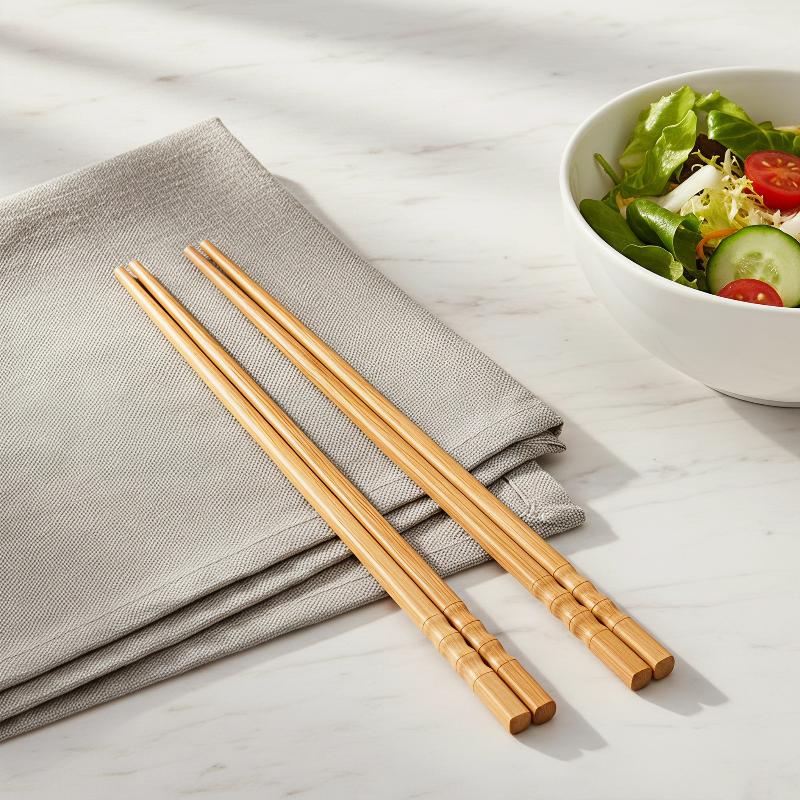 Novo Par de Hashis de Bambu Na - Home Cooking Asian avaliação e preço