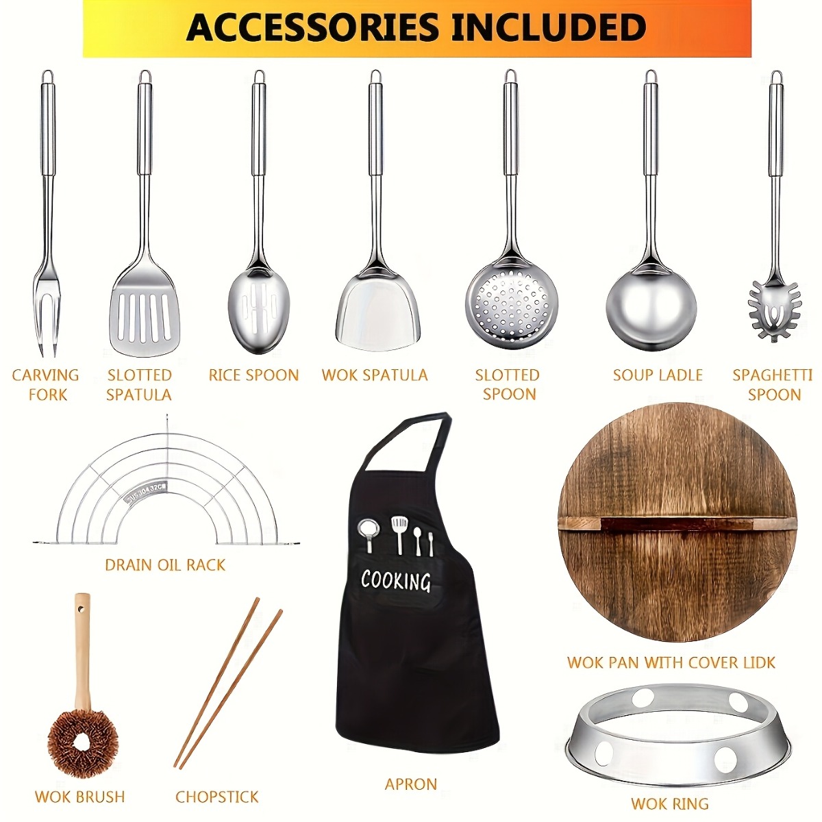Conjunto de Wok de Ferro Fundi - Home Cooking Asian avaliação e preço