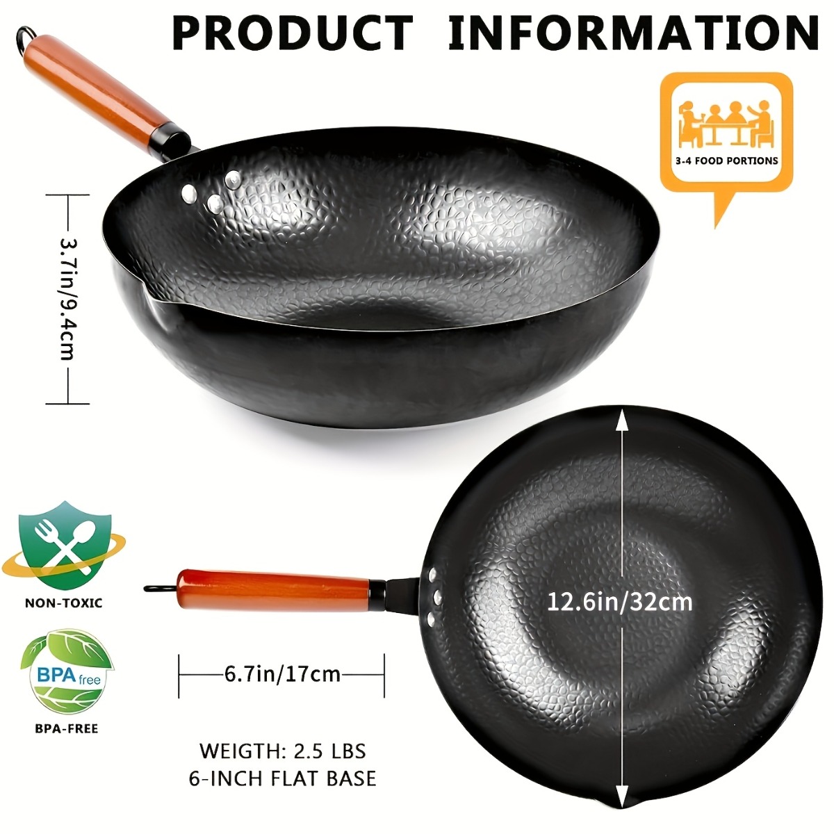 Conjunto de Wok de Ferro Fundi - Home Cooking Asian avaliação e preço