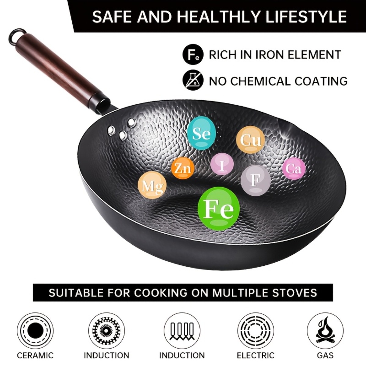 Conjunto de Wok de Ferro Fundi - Home Cooking Asian avaliação e preço