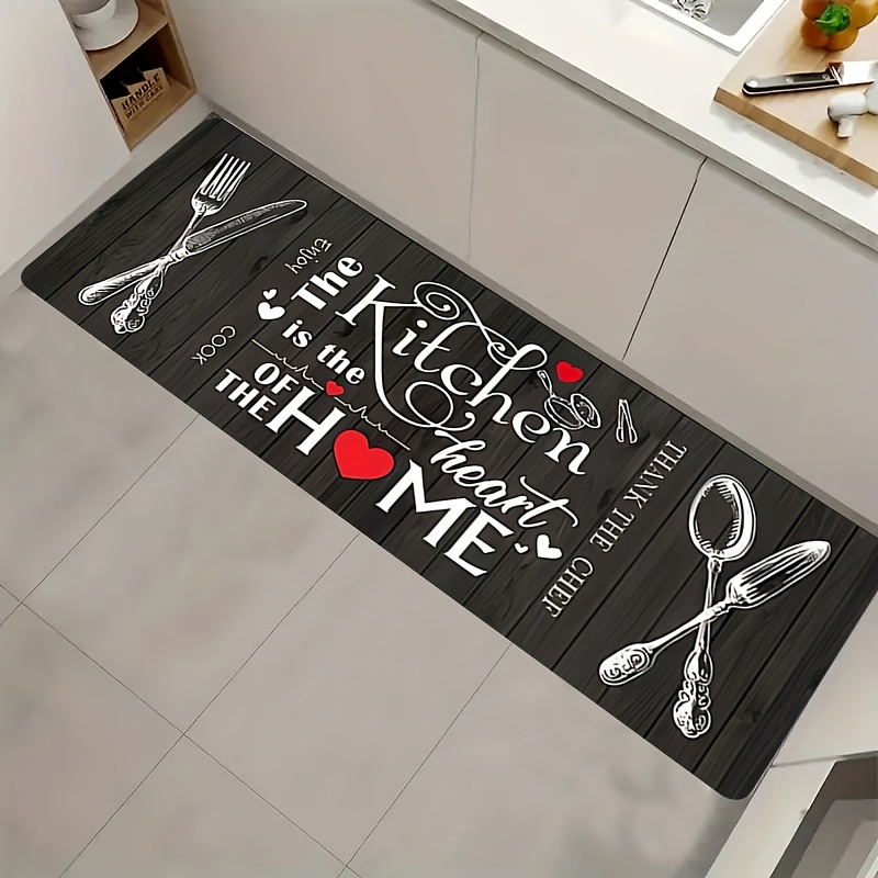 Tapete Decorativo Antiderrapan - Home Made Cooking Quotes avaliação e preço